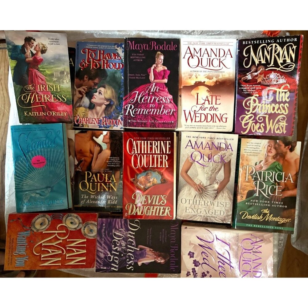 HISTORICAL ROMANCE Book Lot - RANDOM LOT OF 10 - Romantic PB Books Novel Fiction